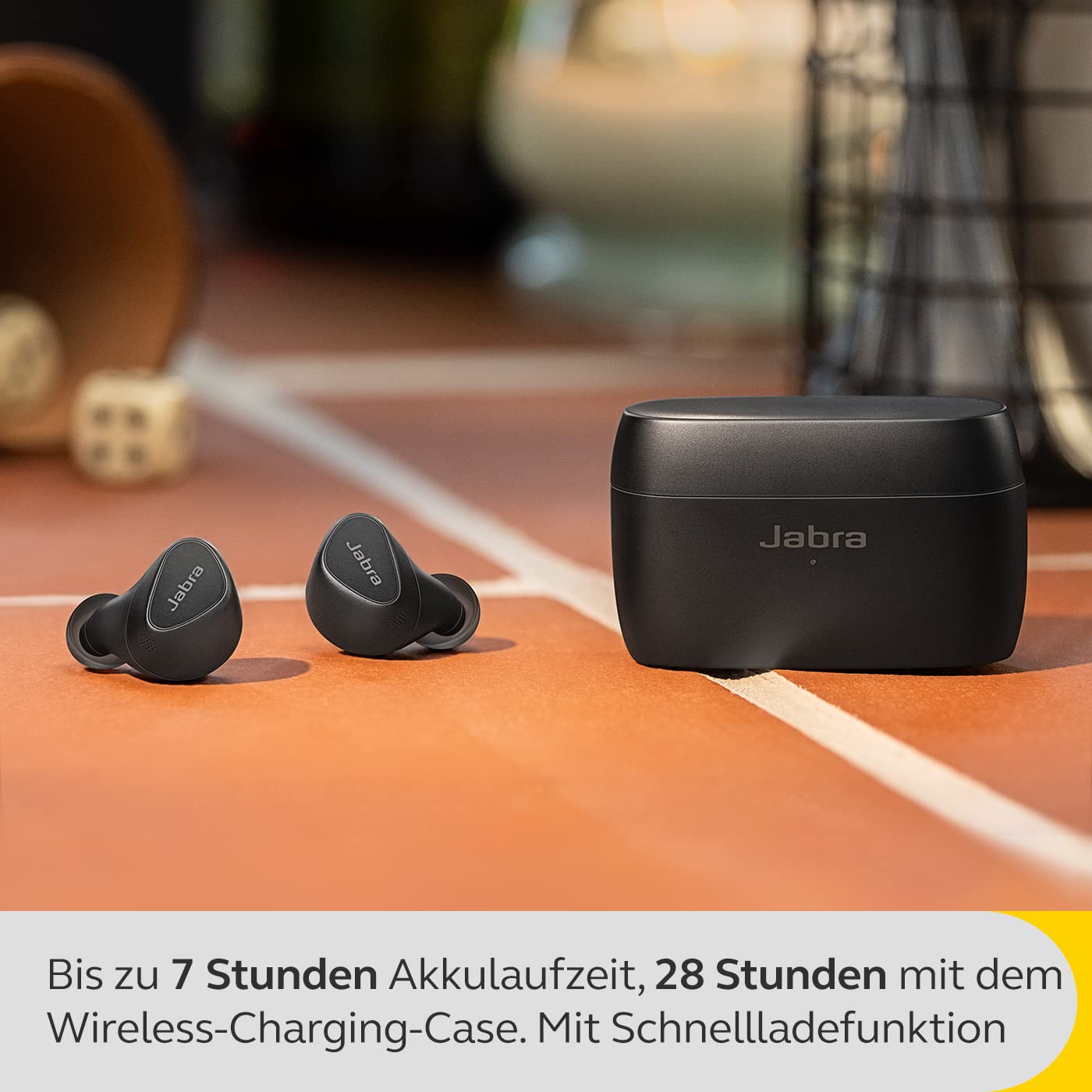 Вкладыши Jabra Elite 5 Bluetooth с гибридным активным шумоподавлением (ANC) 6 встроенных микрофонов 6-мм динамики черный, фото №6
