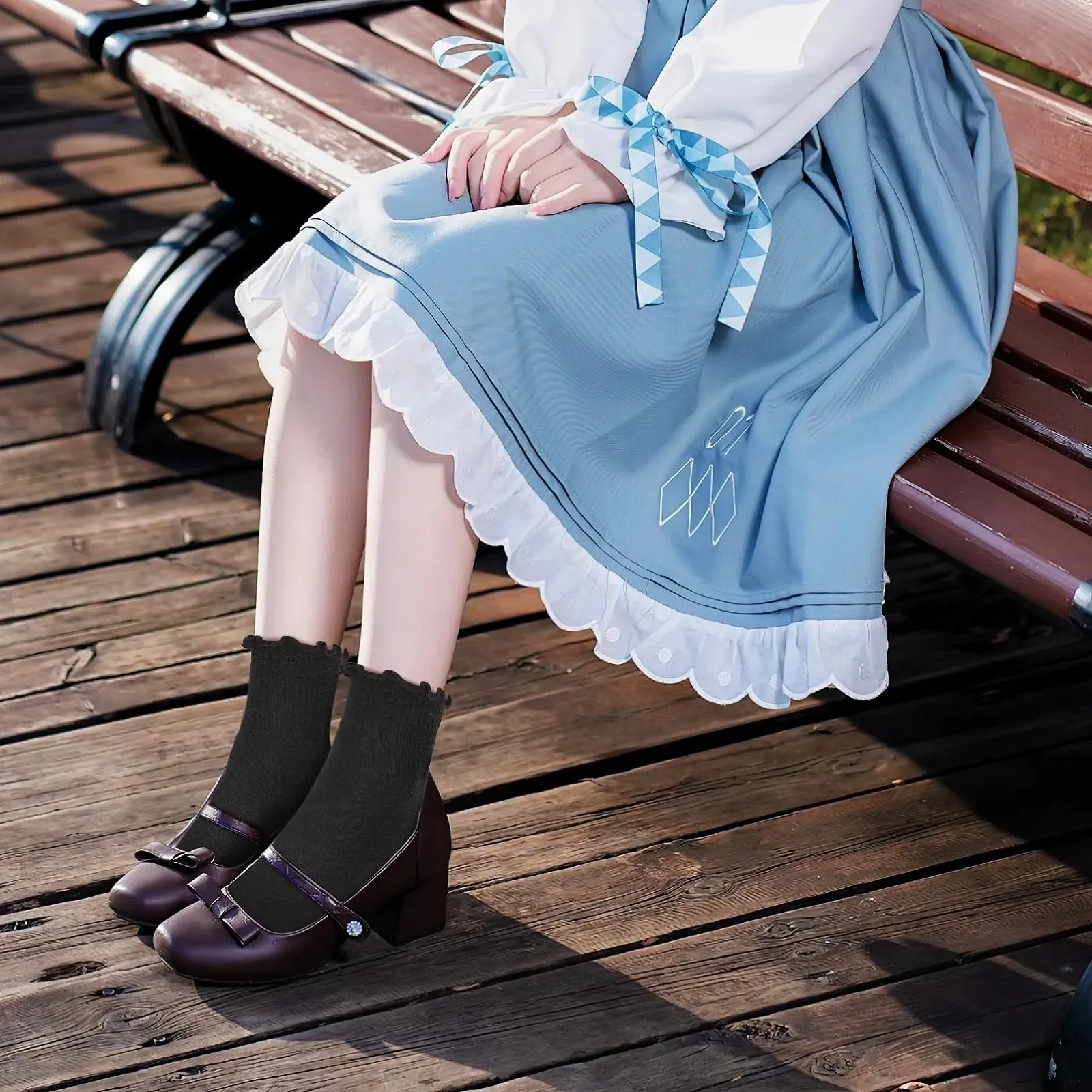 Шкарпетки Valiclud з оборками для жінок, 6 пар, фото №3 Шкарпетки Valiclud з оборками для жінок, 6 пар, фото №3