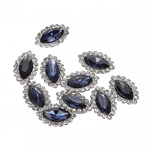 Стразы Стеклянные бусины PACKOVE 10 шт с металлической задней частью - Фото 1