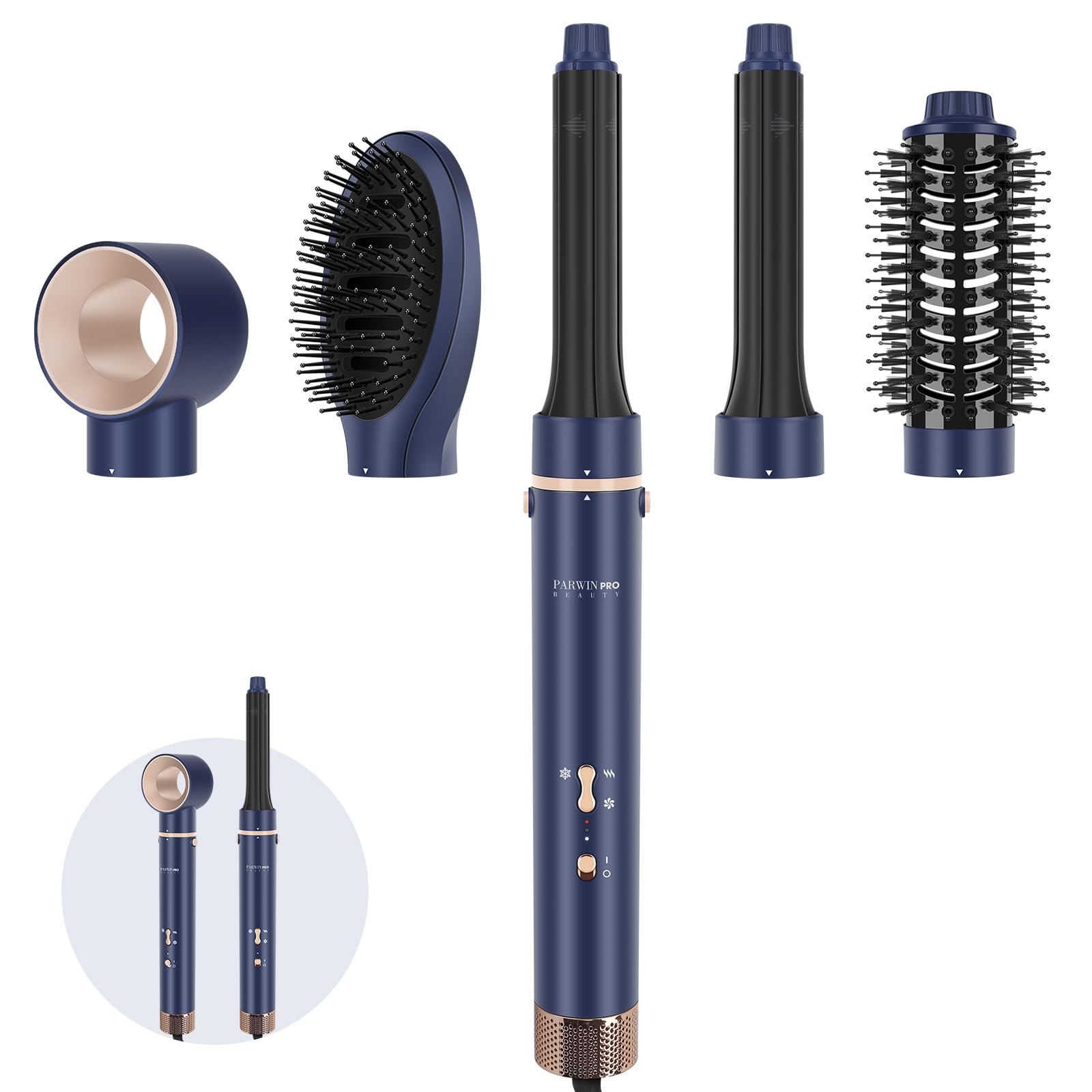 Фен-щетка PARWIN PRO BEAUTY MaxAIR Styler 5 в 1 110000 RPM Синий, фото №1 Фен-щетка PARWIN PRO BEAUTY MaxAIR Styler 5 в 1 110000 RPM Синий, фото №1