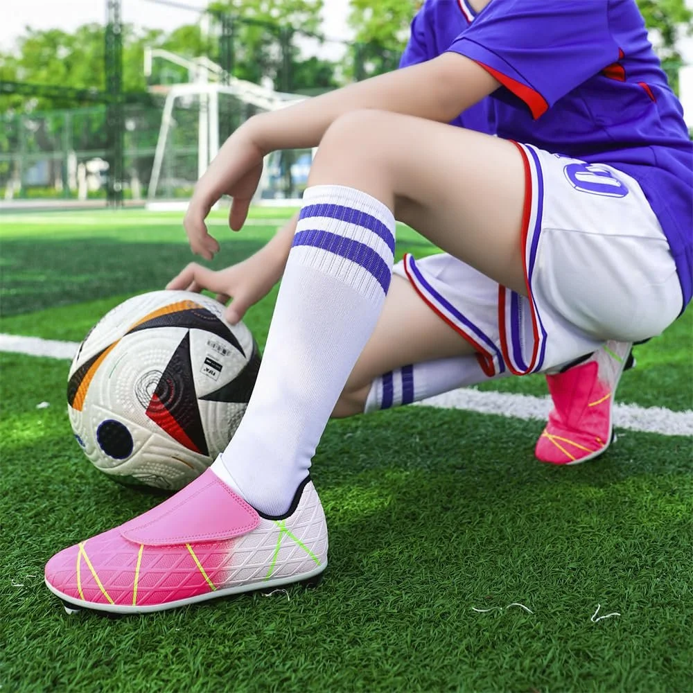 Детские футбольные бутсы, профессиональные для мальчиков и девочек, для искусственной травы, спортивная футбольная обувь для помещений и улицы, спортивная футбольная обувь, тренировочные ботинки, фото №5