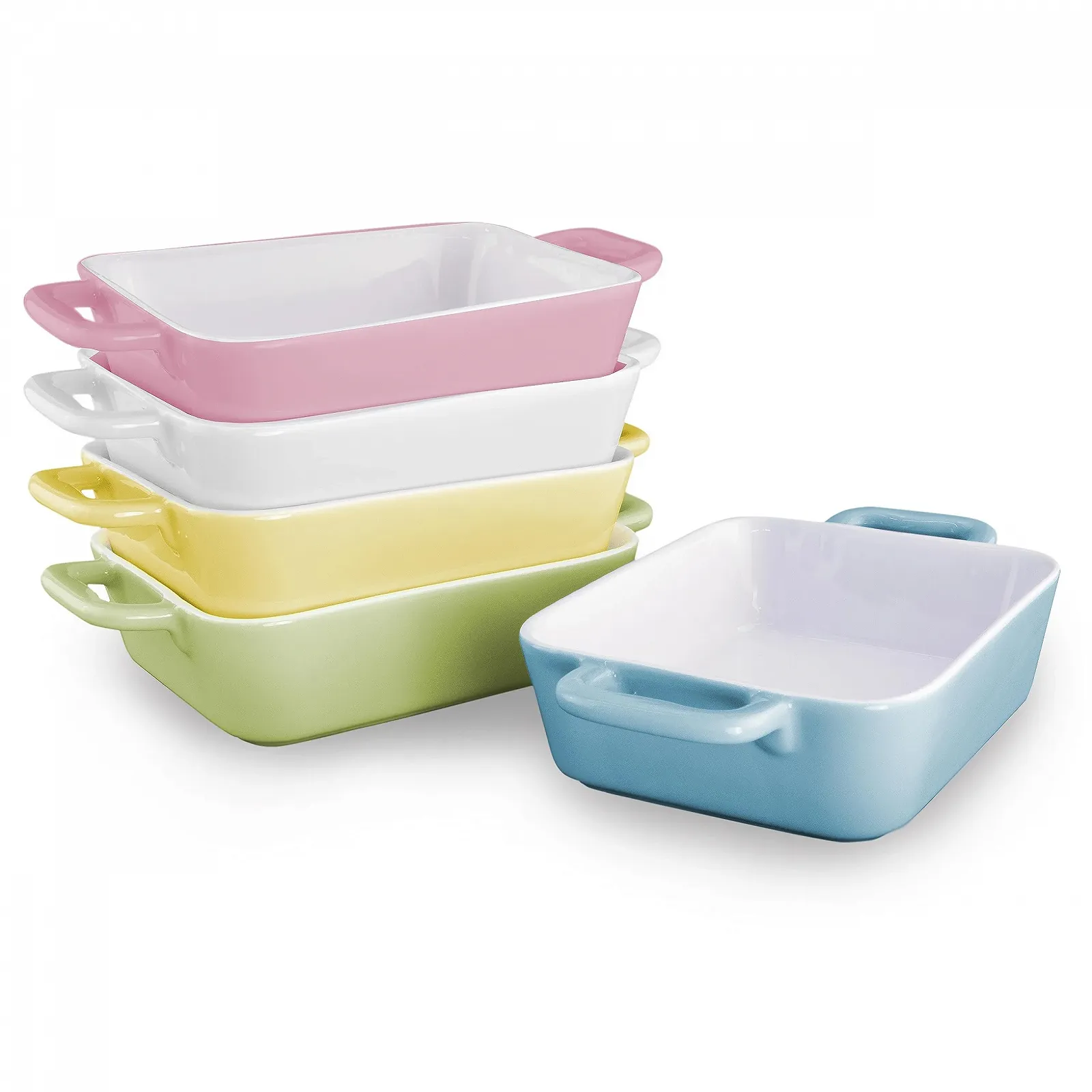 Форма для запікання керамічна прямокутна міні набір з 4 шт. прибл. 9.5 x 4 x 13 см 400 мл, фото №4