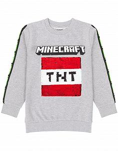 Свитшот Minecraft Creeper TNT Серый synthetic.ua - Фото 1