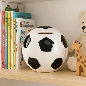 Скарбничка керамічна Футбольний м'яч 11 см Дитяча декоративна synthetic.ua - Фото 1