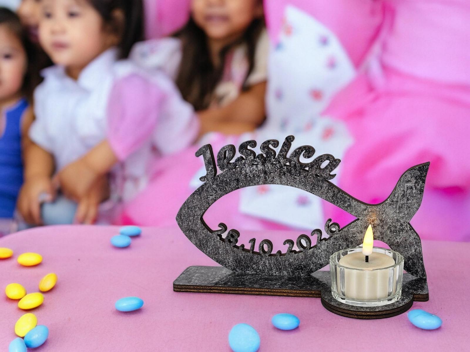 Підсвічник Waluna® Wooden Tea Light Holder Fish 12 кольорів, фото №5