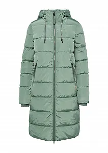 Женское стеганое пальто с капюшоном QS - Фото 1