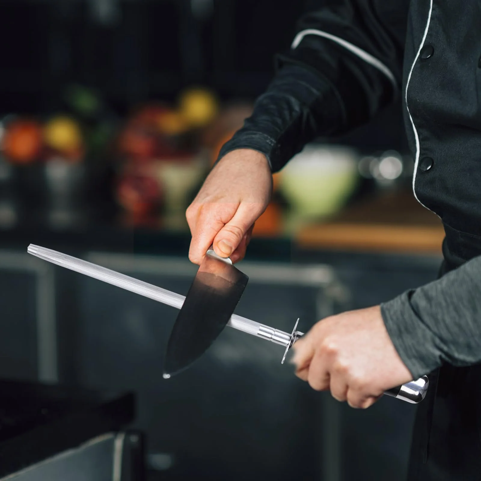 Мусат 20 см, професійний, нержавіюча сталь, високовуглецевий, фото №7