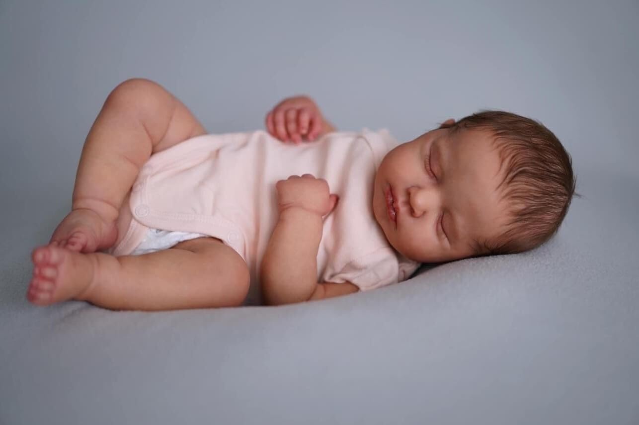 Кукла Zero pam Reborn Reborn Baby Girl 50 см Full Silicone Lifelike с волосами новорожденная спящая мягкое тело водонепроницаемые с аксессуарами, фото №1