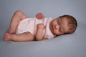 Лялька Zero pam Reborn Reborn Baby Girl 50 см Full Silicone Lifelike з волоссям новонароджена спляча м'яке тіло водонепроникні з аксесуарами - Фото 1