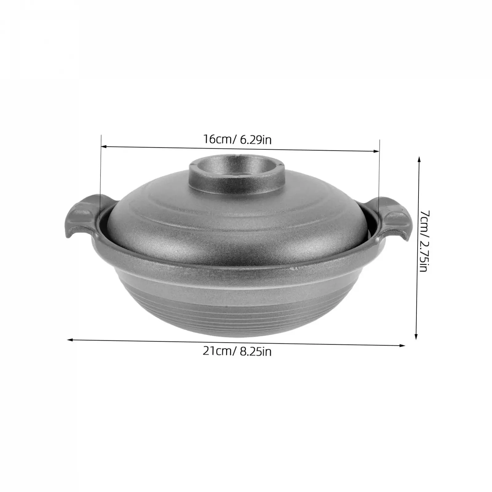 Кастрюля для тушения VALICLUD керамическая с двойной ручкой антипригарная, фото №2