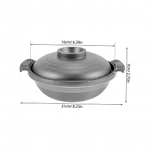 Кастрюля для тушения VALICLUD керамическая с двойной ручкой антипригарная synthetic.ua - Фото 1