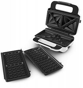 Вафельница и Сэндвичница Tefal Snack XL SW7011, 2 комплекта пластин с антипригарным покрытием, особо глубокая форма, 850 Вт, 27,6 x 23,8 x 9,8 см - Фото 1