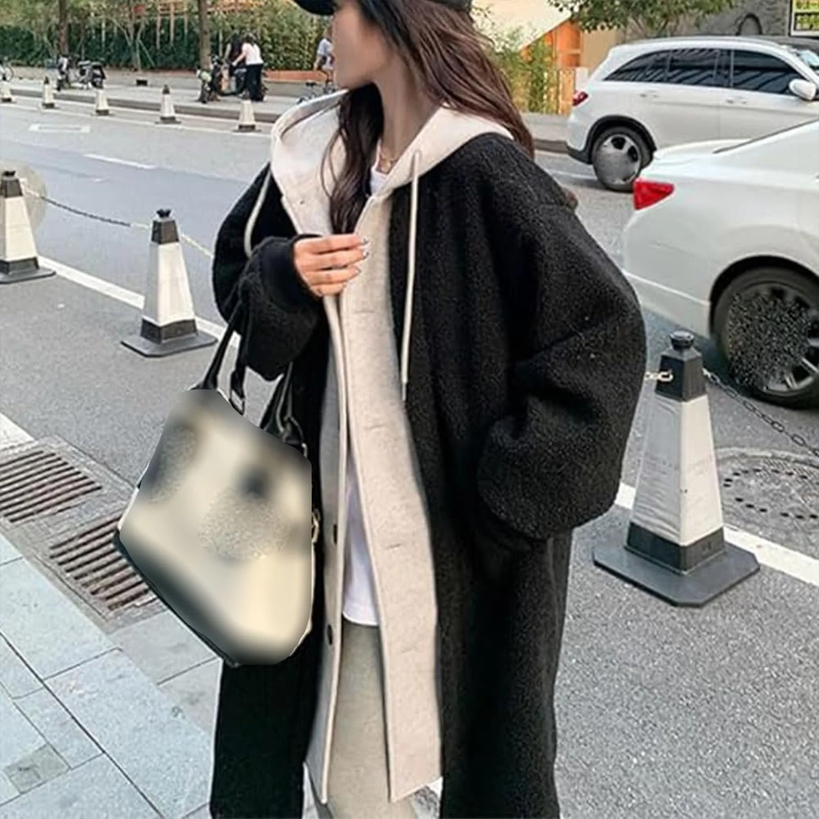 Куртка с капюшоном из искусственного меха из овечьей шерсти, фото №5 Куртка с капюшоном из искусственного меха из овечьей шерсти, фото №5