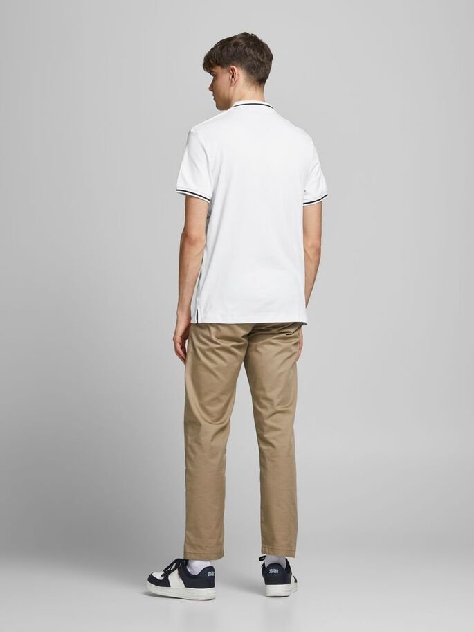 Поло JJEJERSEY POLO SS NOOS 12180891  Jack&Jones Білий 2XL, фото №5