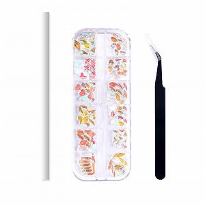 Стрази для нігтів Прозорий Флуоресцентний Набір 12 Ячейок Різні Форми - Фото 1