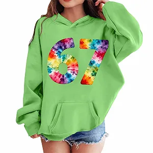 Худи для девочки Флис Мягкий R Пуловер с карманом 128 - Фото 1