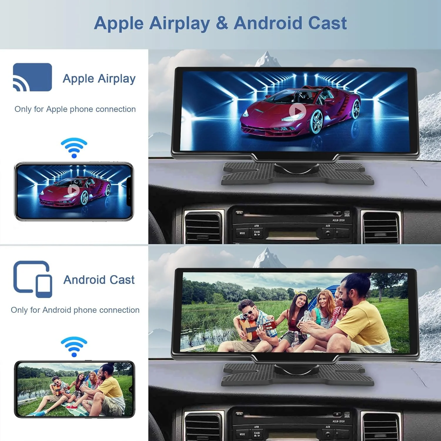 Автомагнитола Rimoody A3086W3-AM23EUC211 / 9.3" / Сенсорная / Apple CarPlay / Android Auto / Bluetooth / WI-FI / USB / AUX / TF slot, фото №4