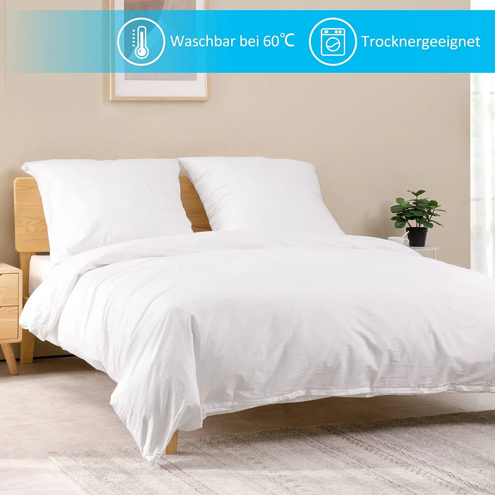 Наволочка ATsense 40 x 40 см, 100% бавовна, білий, фото №2 Наволочка ATsense 40 x 40 см, 100% бавовна, білий, фото №2