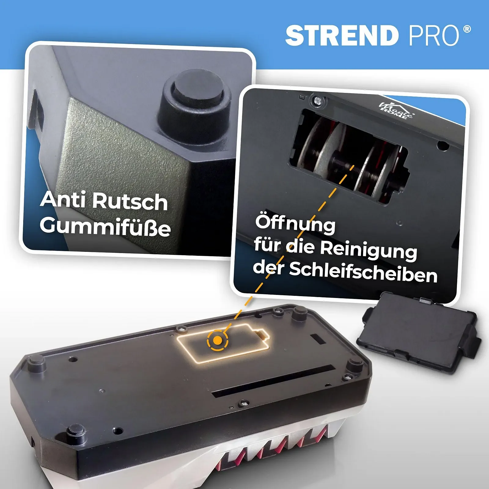 Електрична точилка для ножів STREND PRO 3-ступінчаста алмазна, фото №8