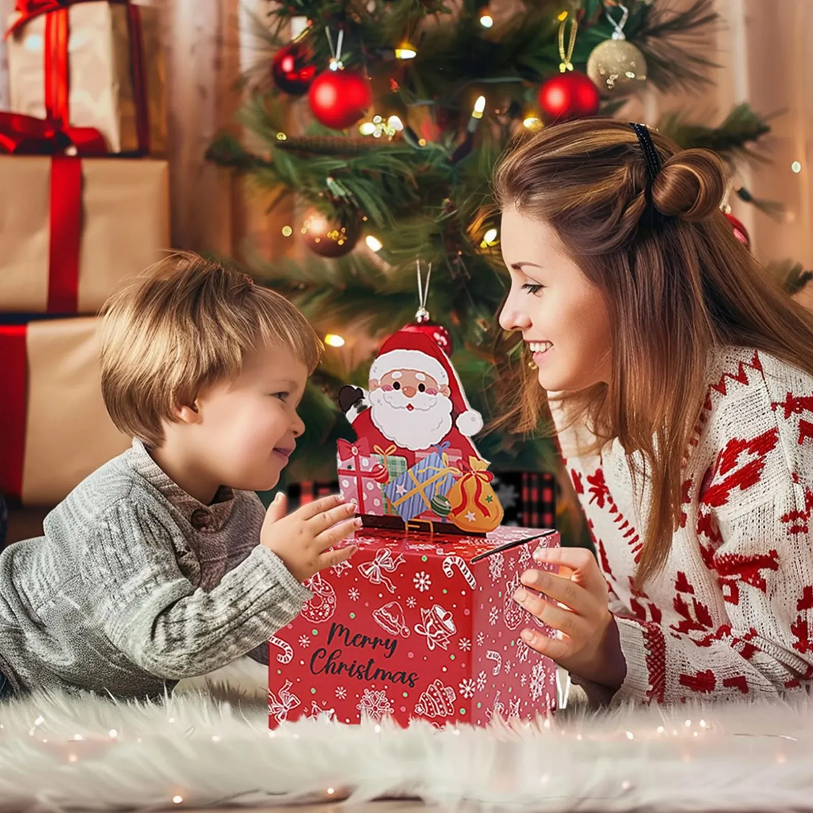 Скарбничка Різдвяна Набір 3 коробки та 90 пакетів Висувна касета, фото №7