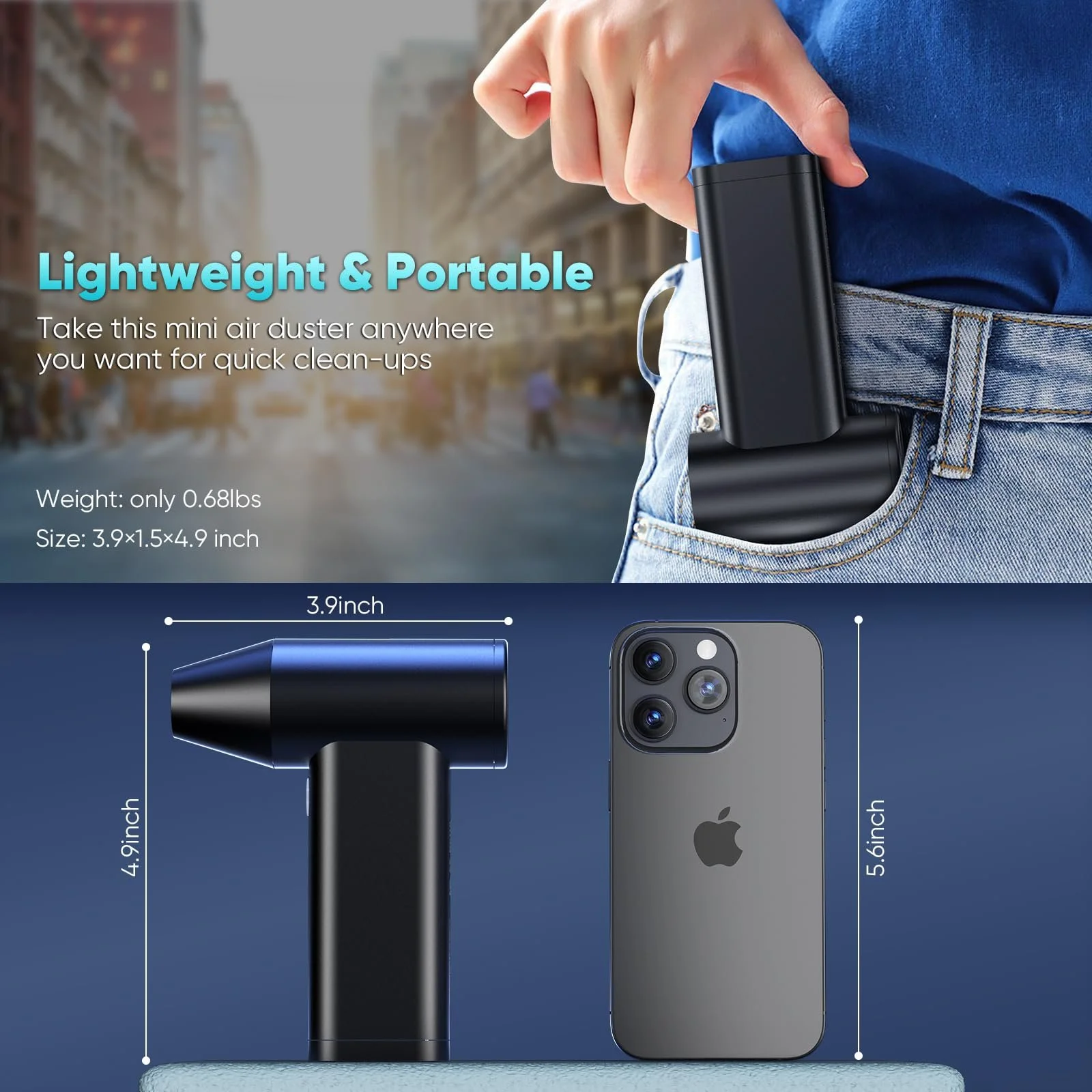 Электрический очиститель SUPFEEL 110000 RPM Акумуляторный с LED подсветкой Black, фото №8