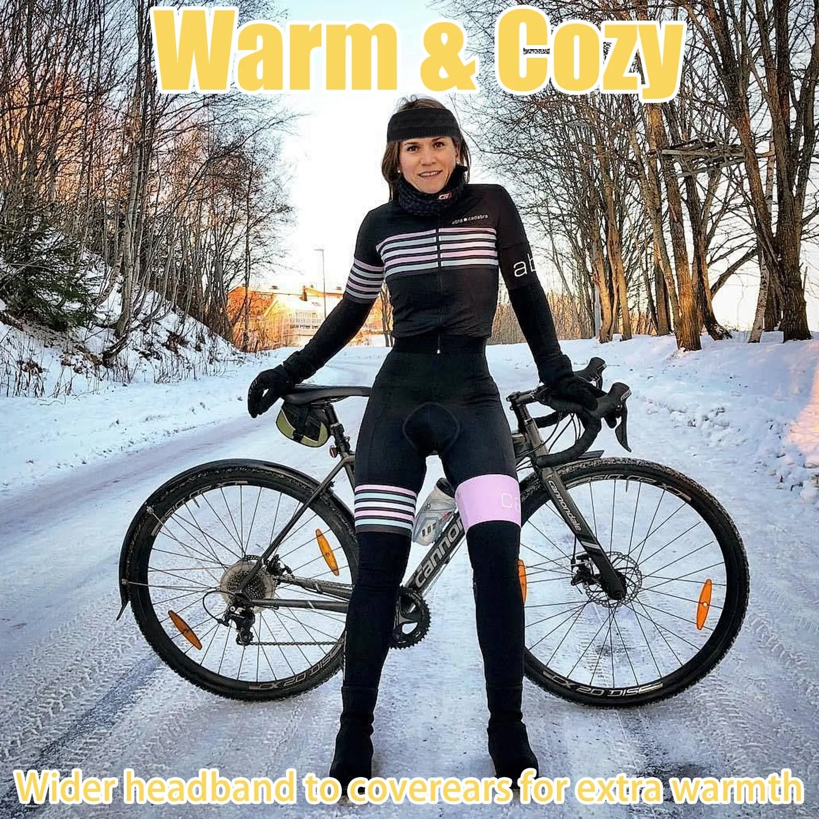 В'язана пов'язка на голову Жіноча Зимова Тепла, фото №5