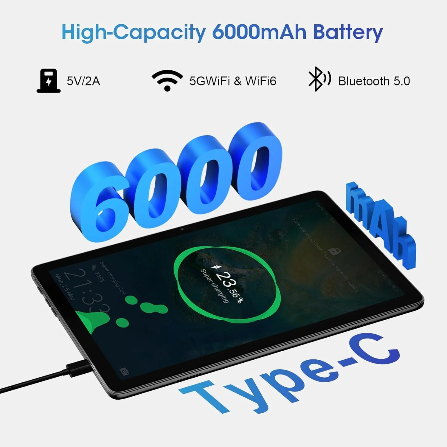 Планшет 10'' WeTapper M10 3/63Gb 4 ядра Android 12 6000 mAh Серый, фото №4