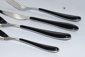 Набор Столовых Приборов Bugatti Gioia 24 Предмета SAN/Acier Черный synthetic.ua - Фото 1