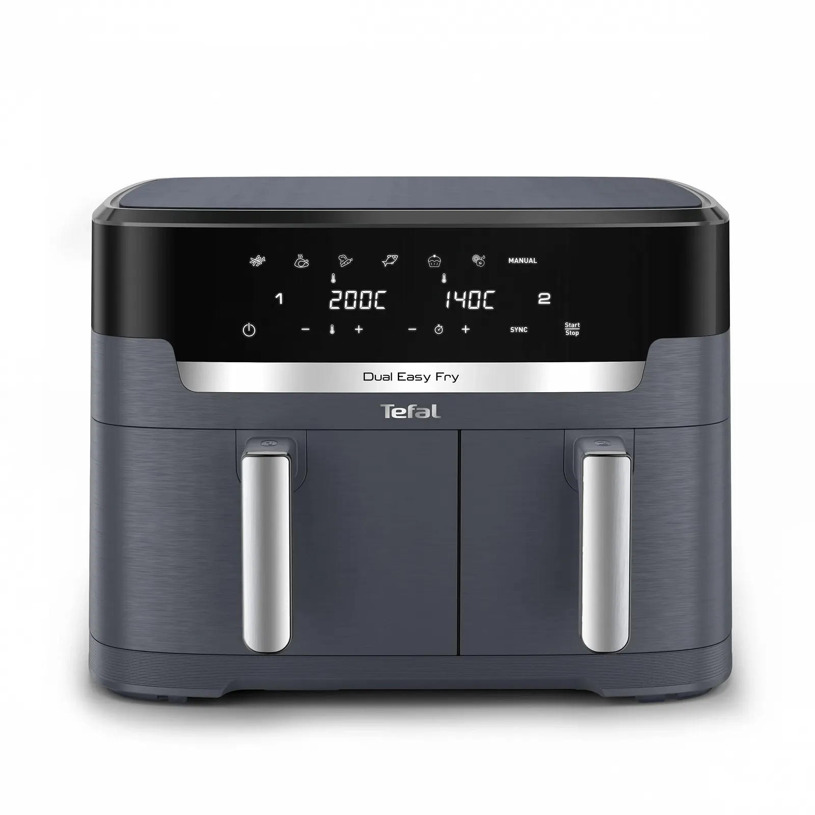 Мультипечь Tefal Dual Easy Fry XXL EY942B 11 л 2 камеры 7 программ 2700 Вт Digital Display Extra Crisp, фото №1 Мультипечь Tefal Dual Easy Fry XXL EY942B 11 л 2 камеры 7 программ 2700 Вт Digital Display Extra Crisp, фото №1