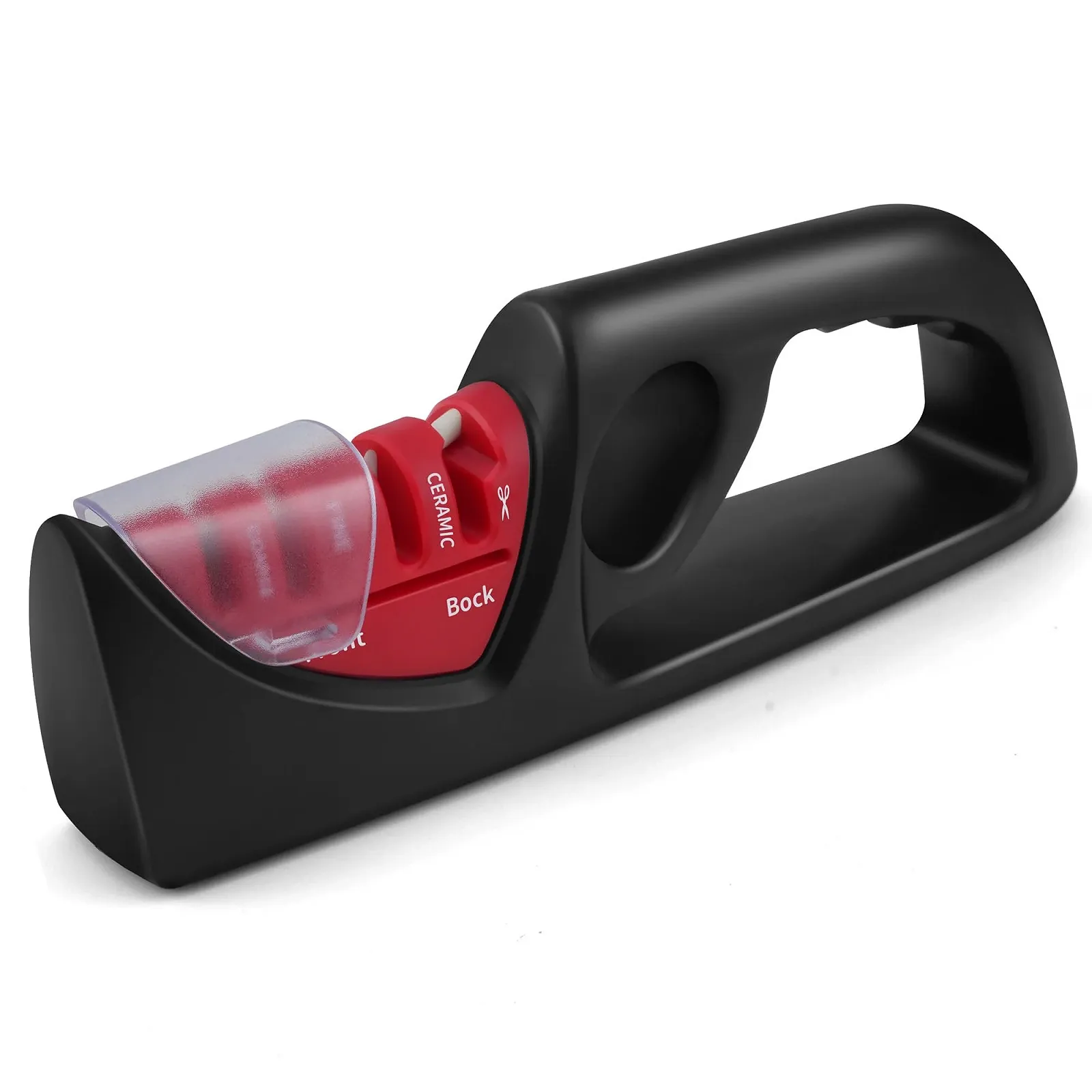 Точилка для ножів ручна 4-in-1 професійна з керамічним каменем, карбідом вольфраму та алмазним напиленням нековзна, фото №1