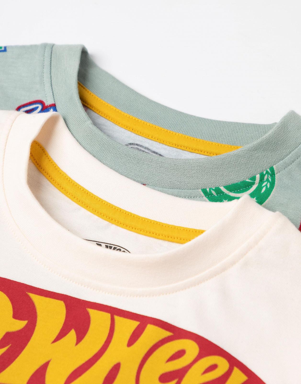 Комплект піжам Hot Wheels Retro Badges з короткими рукавами та шортами, різнокольоровий, фото №7