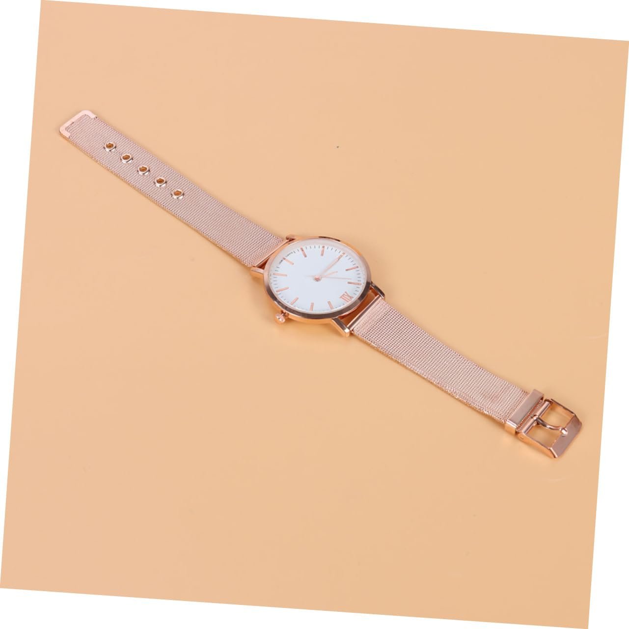 Кварцевые наручные часы OATIPHO Мода Сетчатый ремешок Кварцевые часы Сплав Сетчатые часы Часы с сетчатым ремнем, Розовое золото, фото №5