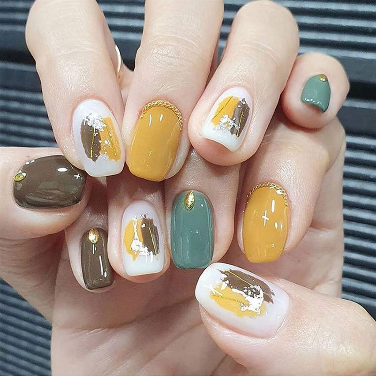 Цепочки для дизайна ногтей NICENEEDED 12 полосок, металлические цепочки для ювелирных изделий для ногтей с коробкой, панк украшения для ногтей, цепочка для украшений ногтей, фото №6