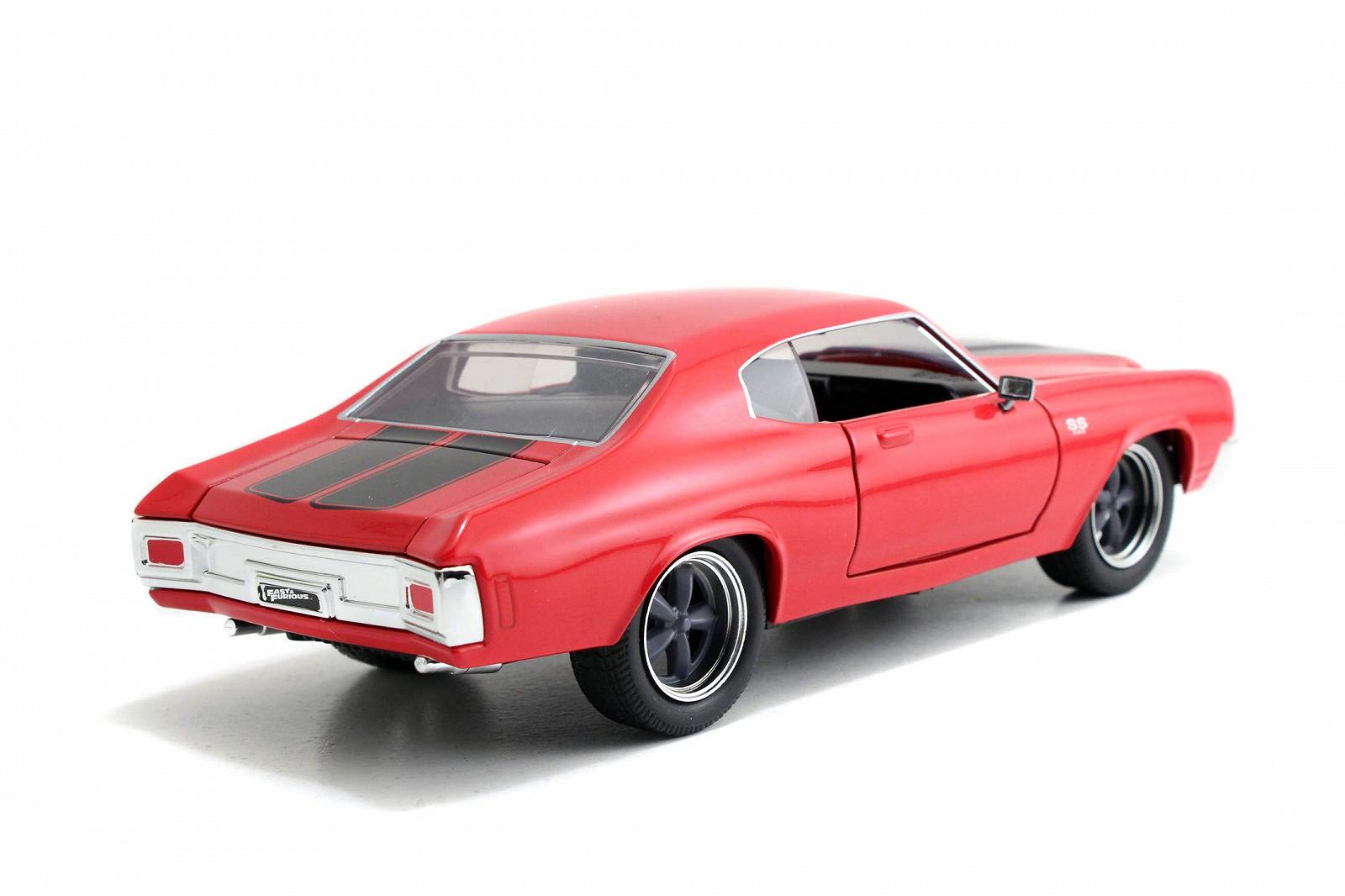 Автомобіль Jada Toys Fast & Furious Dom's 1970 Chevy Chevelle SS Tuning Модель Масштаб 1:24 Відкриваються двері, капот та багажник Червоний, фото №5