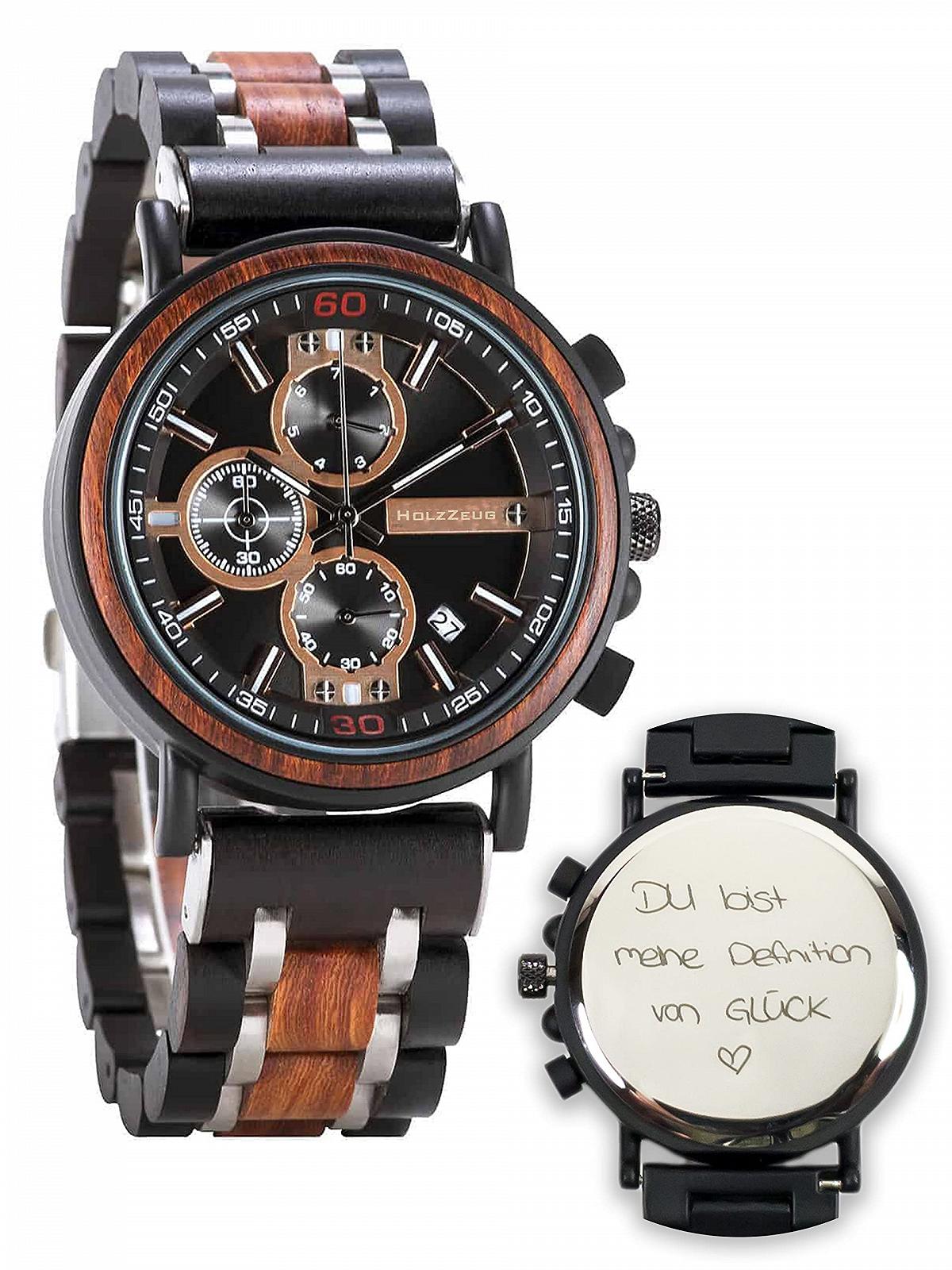 Годинник HOLZZEUG Specialist Чоловічий З деревини Інкрустований З дерев'яною подарунковою коробкою Падук Браслет, фото №1 Годинник HOLZZEUG Specialist Чоловічий З деревини Інкрустований З дерев'яною подарунковою коробкою Падук Браслет, фото №1