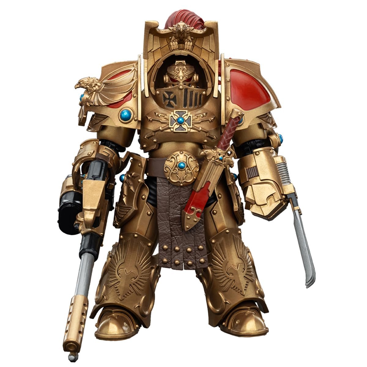 Фигурка Joytoy Warhammer The Horus Heresy 1/18 Legio Custodes Aquilon Terminator Squad Aquilon с огненным копьем Infernus JT00768, фото №2