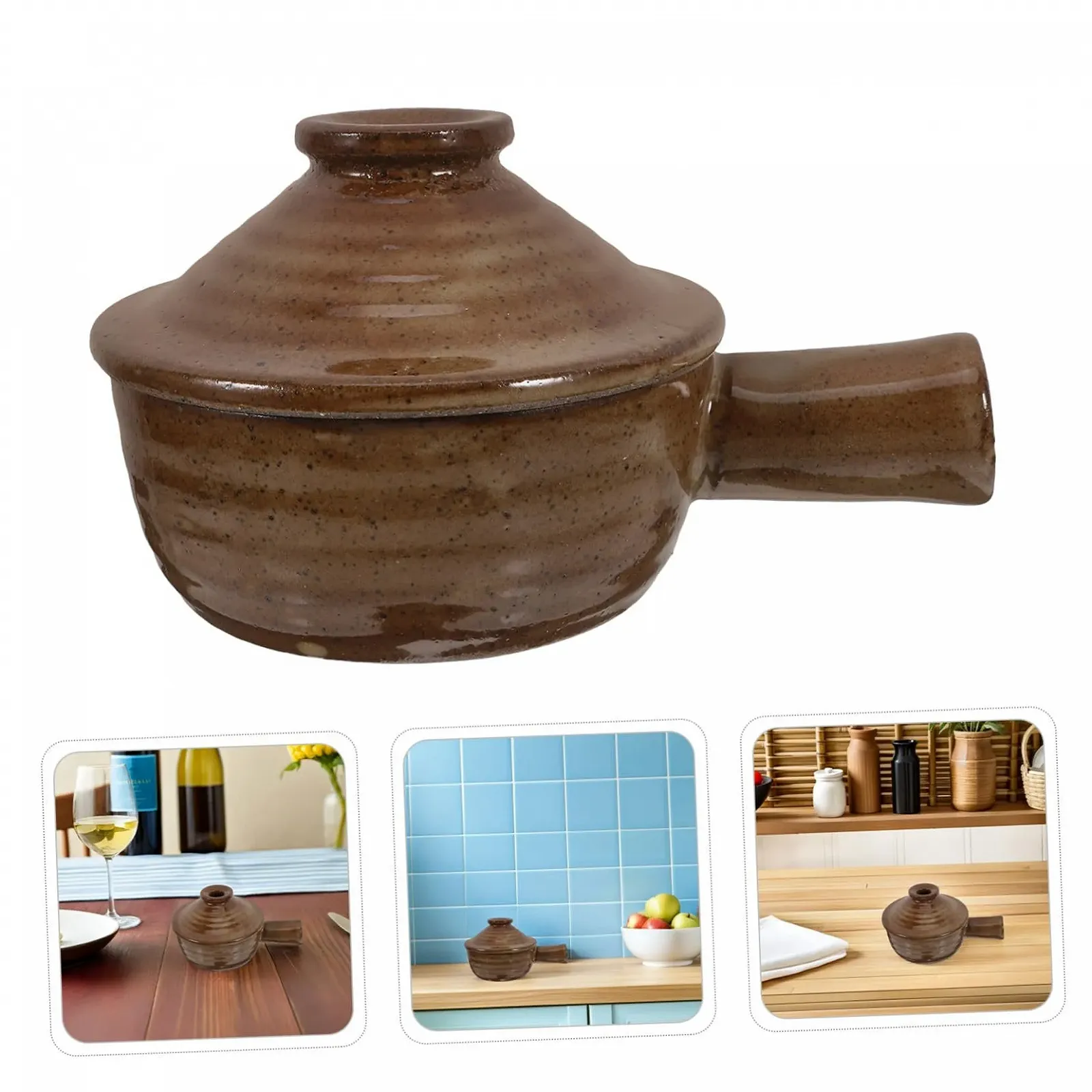 Набор кастрюль для запекания Cabilock керамических с ручками и крышками 2 шт., фото №9