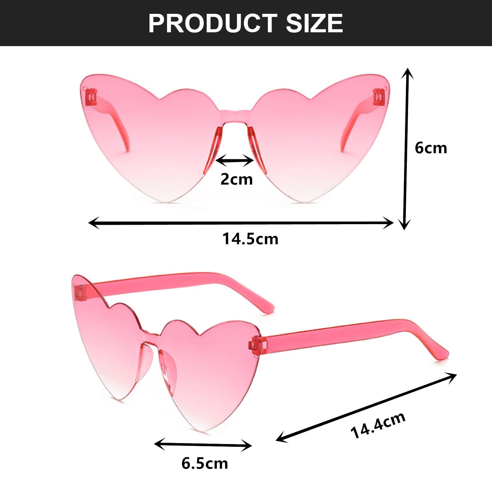 Солнцезащитные очки Сердце FSMILING 8 пар, фото №5
