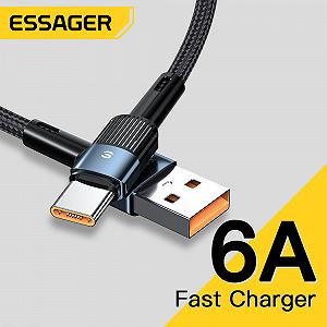 Зарядный кабель ESSAGER Fast Charge 6A PD66W Type-C 1 метр PS synthetic.ua - Фото 1