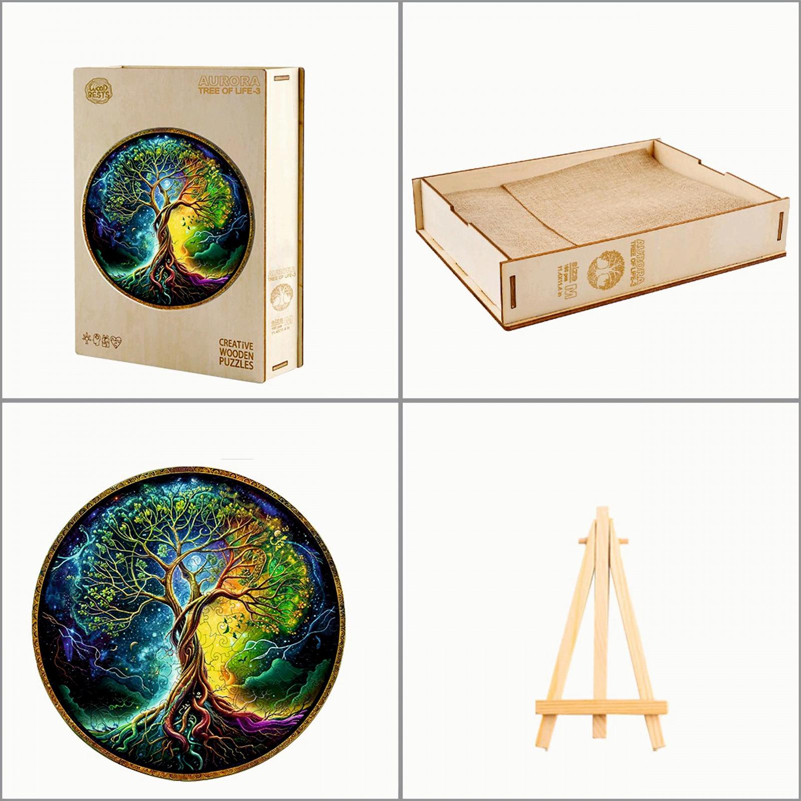 Пазл дерев'яний Tree of Life 280 деталей 34 x 34 см мотив Дерево життя, фото №3