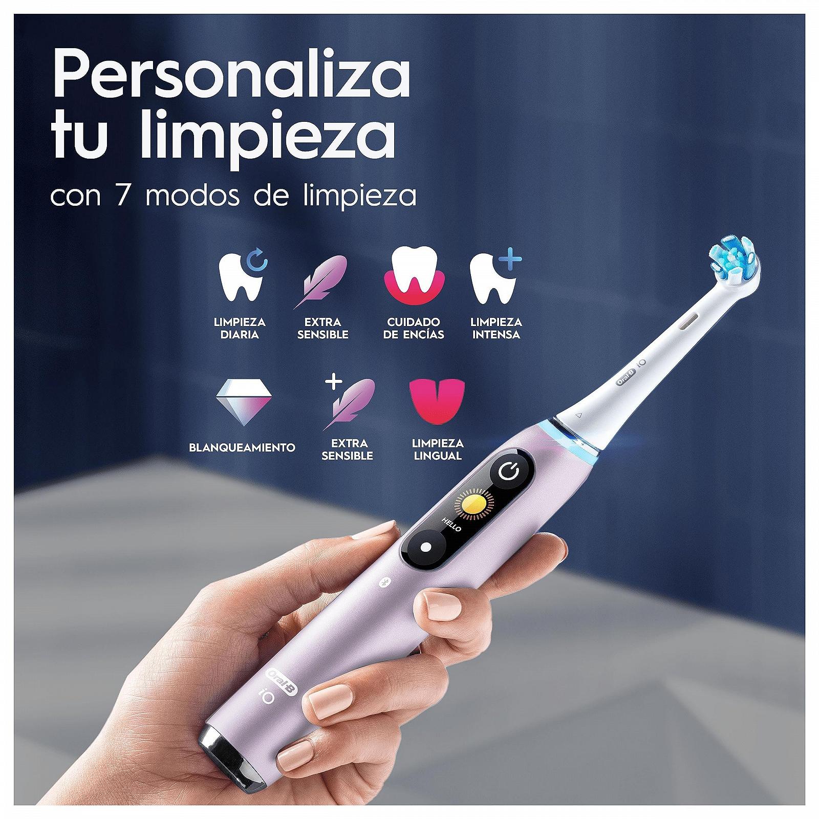 Зубная щетка электрическая Oral-B iO 9 Rose Quartz с 2 насадками и 1 дорожным зарядным устройством, фото №4