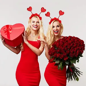 Обруч для волосся Серце Червоний synthetic.ua - Фото 1