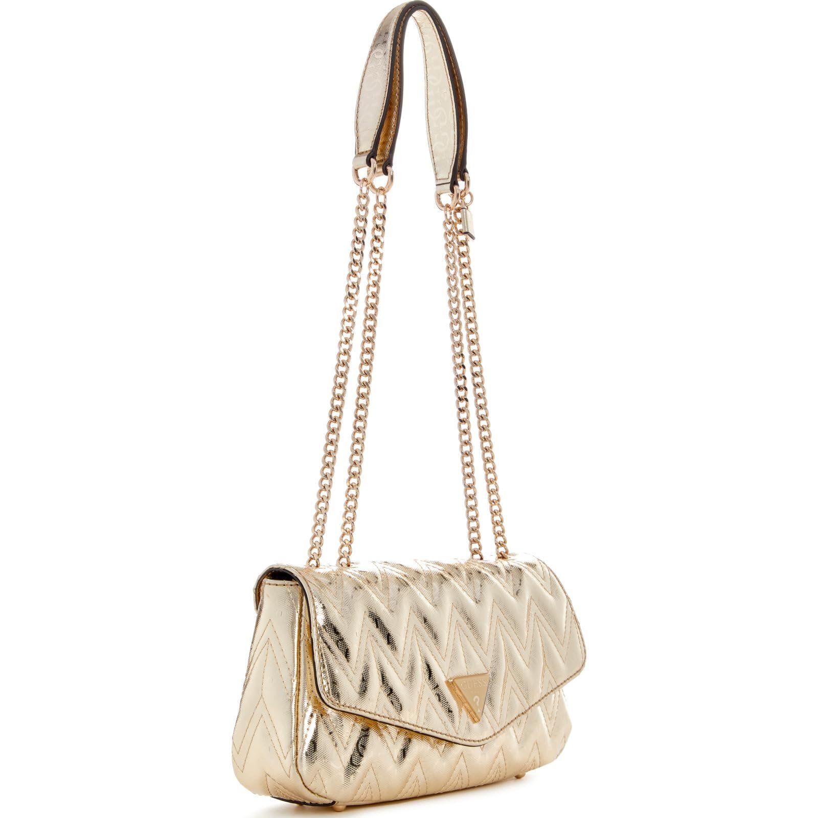 Сумка GUESS Adelard Convertible Xbody Flap Золотий, фото №4