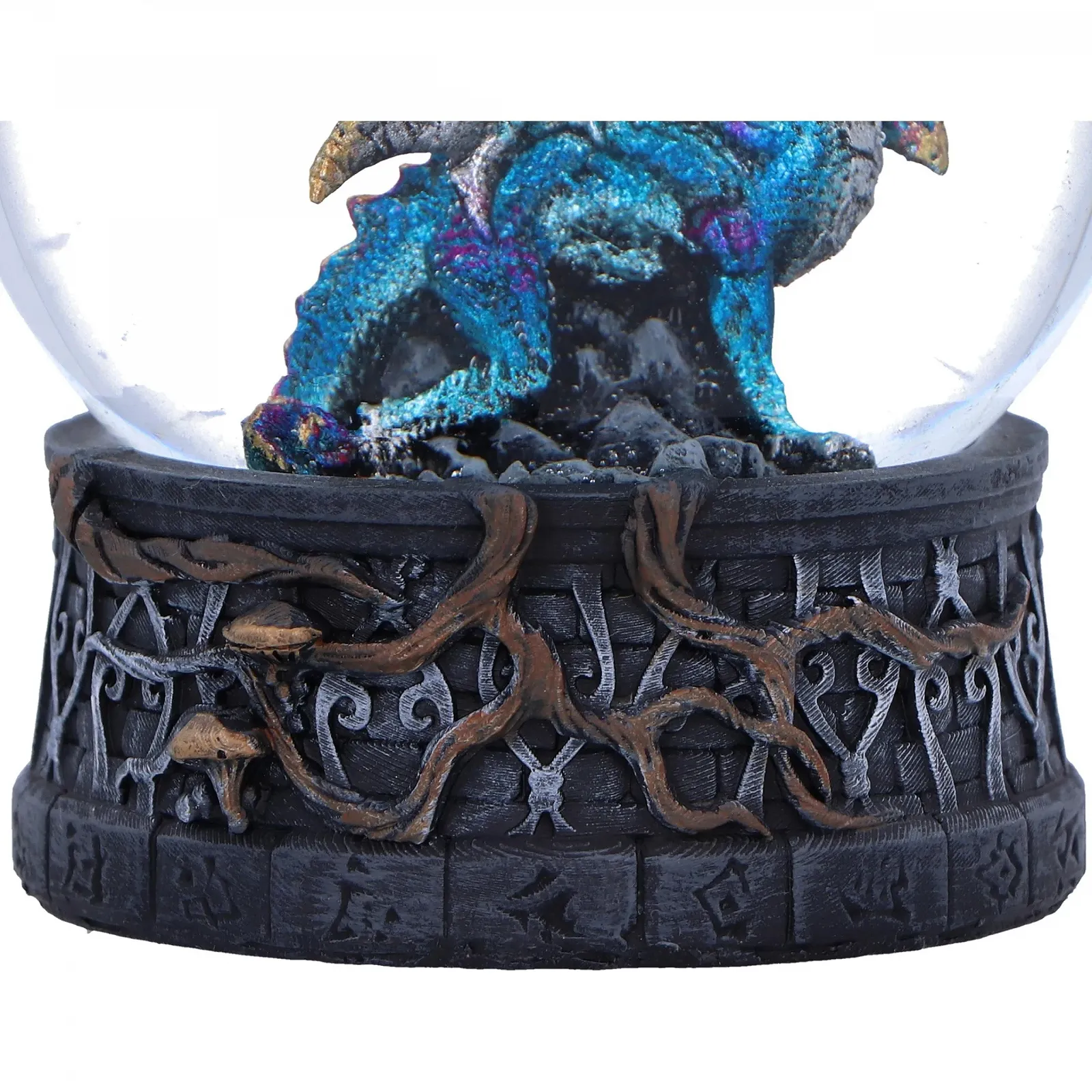 Шар снежный Nemesis Now Dragon Storm 10см Смола Синий Дракон, фото №6