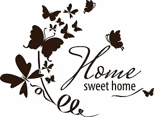 Наклейка на стіну GRAZDesign Home Sweet Home 39 x 30 см коричнева synthetic.ua - Фото 1