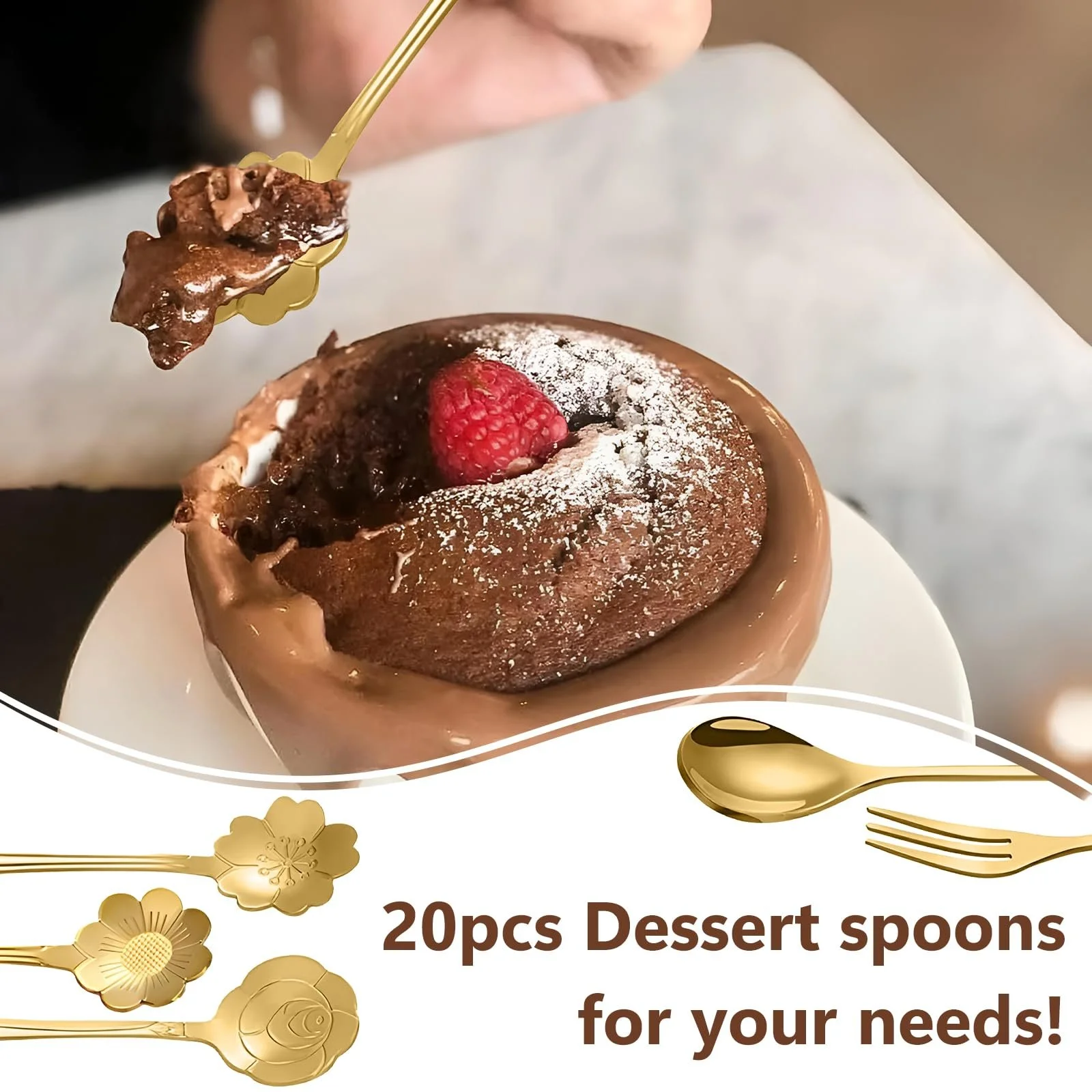 Ложка кавова JINGIHE 20 шт., з нержавіючої сталі, фото №6