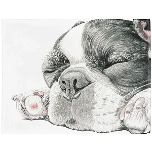 Покривало YISUMEI Фланелева м'яка 150 x 200 см Французький бульдог - Фото 1