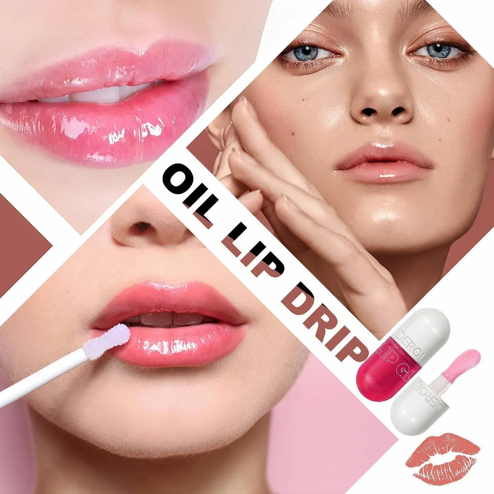 Олія для губ зволожуюча Golw, зволожуючий гель для губ, великий пензлик, довготривала, фото №3