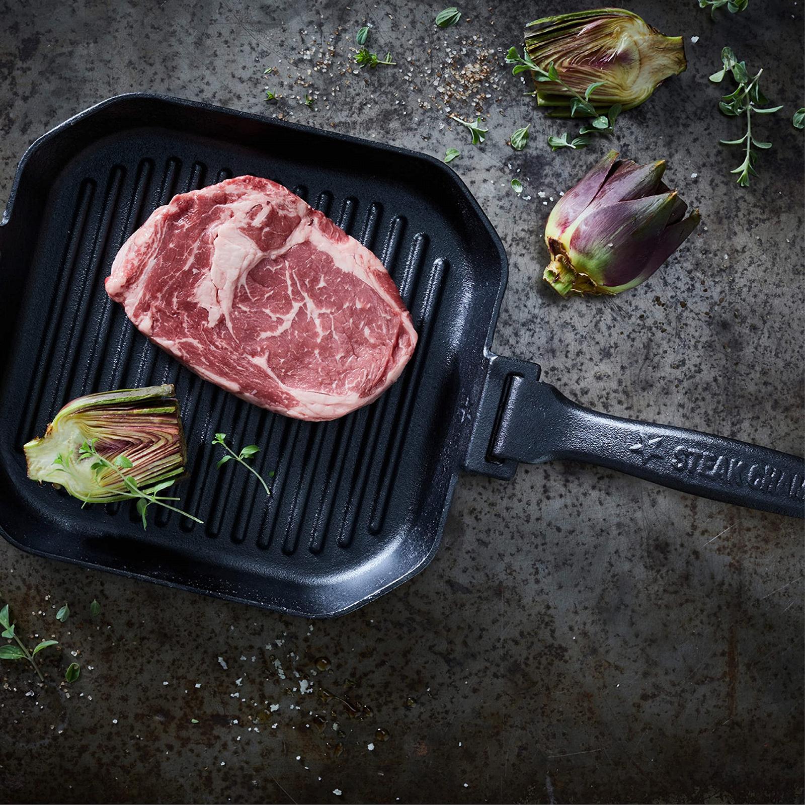 Сковорода-гриль Steak Champ Чавунна Для духовки/плити, фото №3