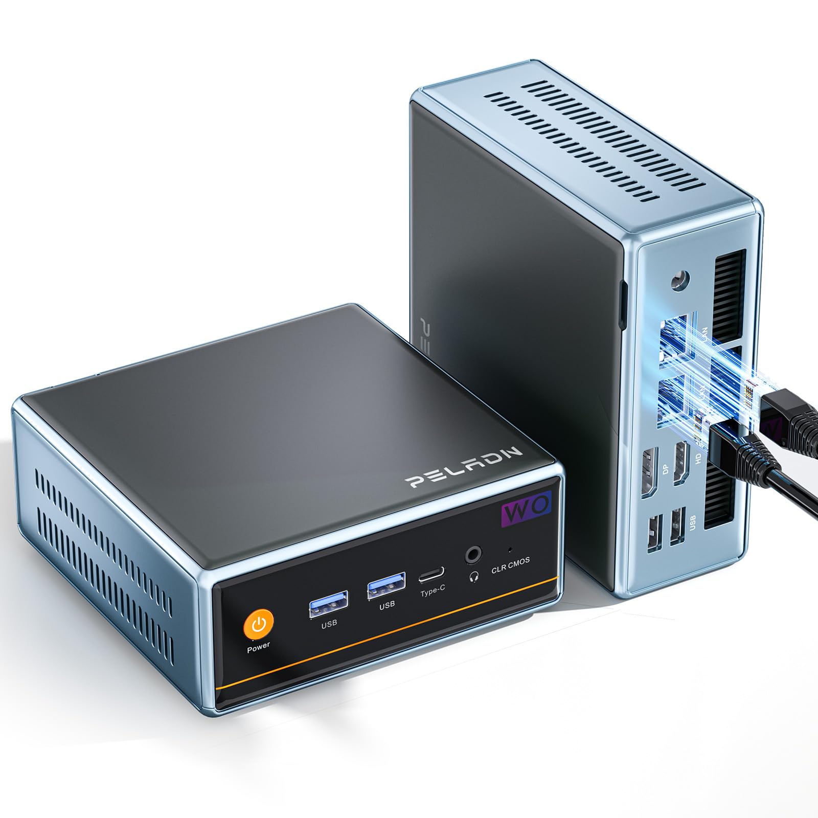 Мини ПК PELADN WO4 AMD Ryzen 5 5500U 16GB 512GB NVME черный, фото №2 Мини ПК PELADN WO4 AMD Ryzen 5 5500U 16GB 512GB NVME черный, фото №2